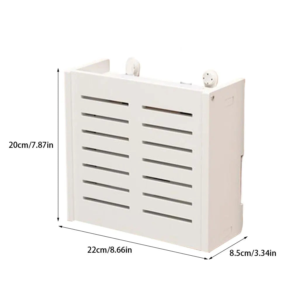 Wall mounted wireless router rack