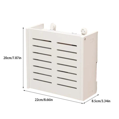 Wall mounted wireless router rack