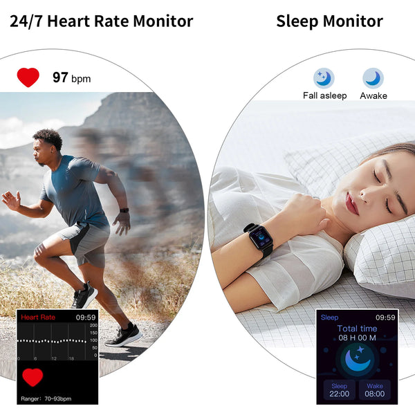 1.69" HD Touch Screen Waterproof Smartwatch.