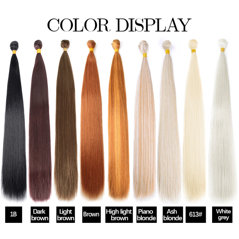Heat Resistant Fiber Hair Weaving Synthetic Straight Hair