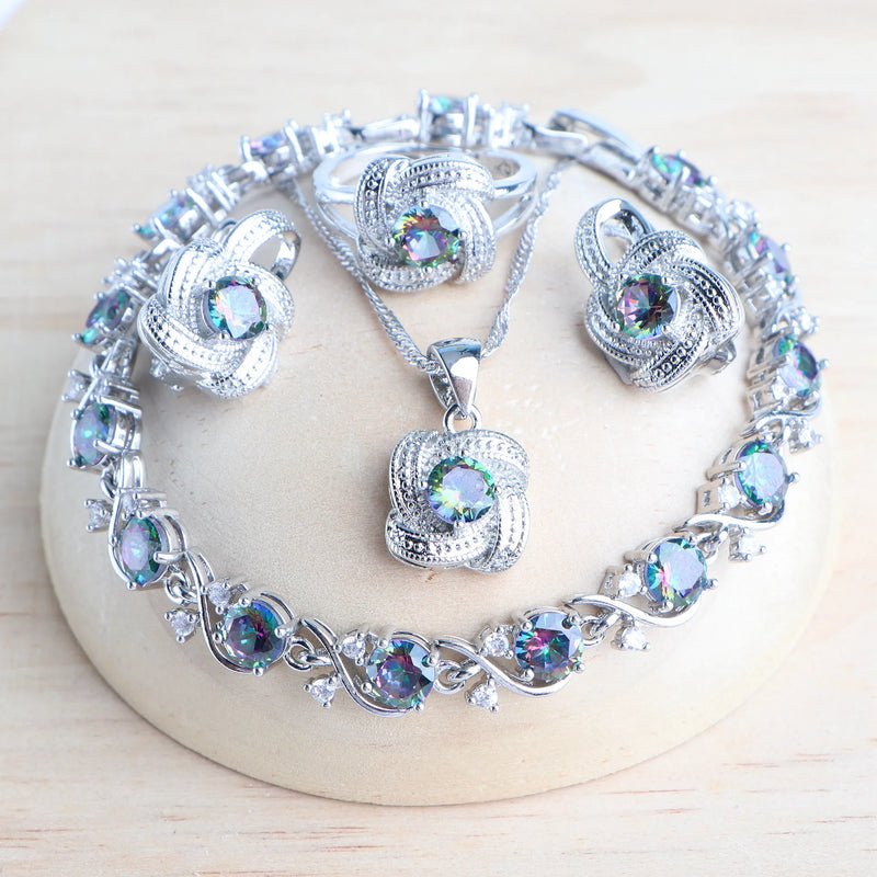 Blue Zirconia Women Jewelry Set