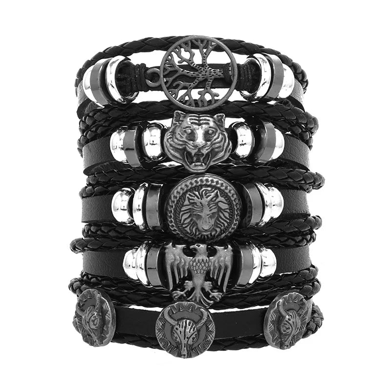 Fashion Multi-layer Beaded Leather Bracelet