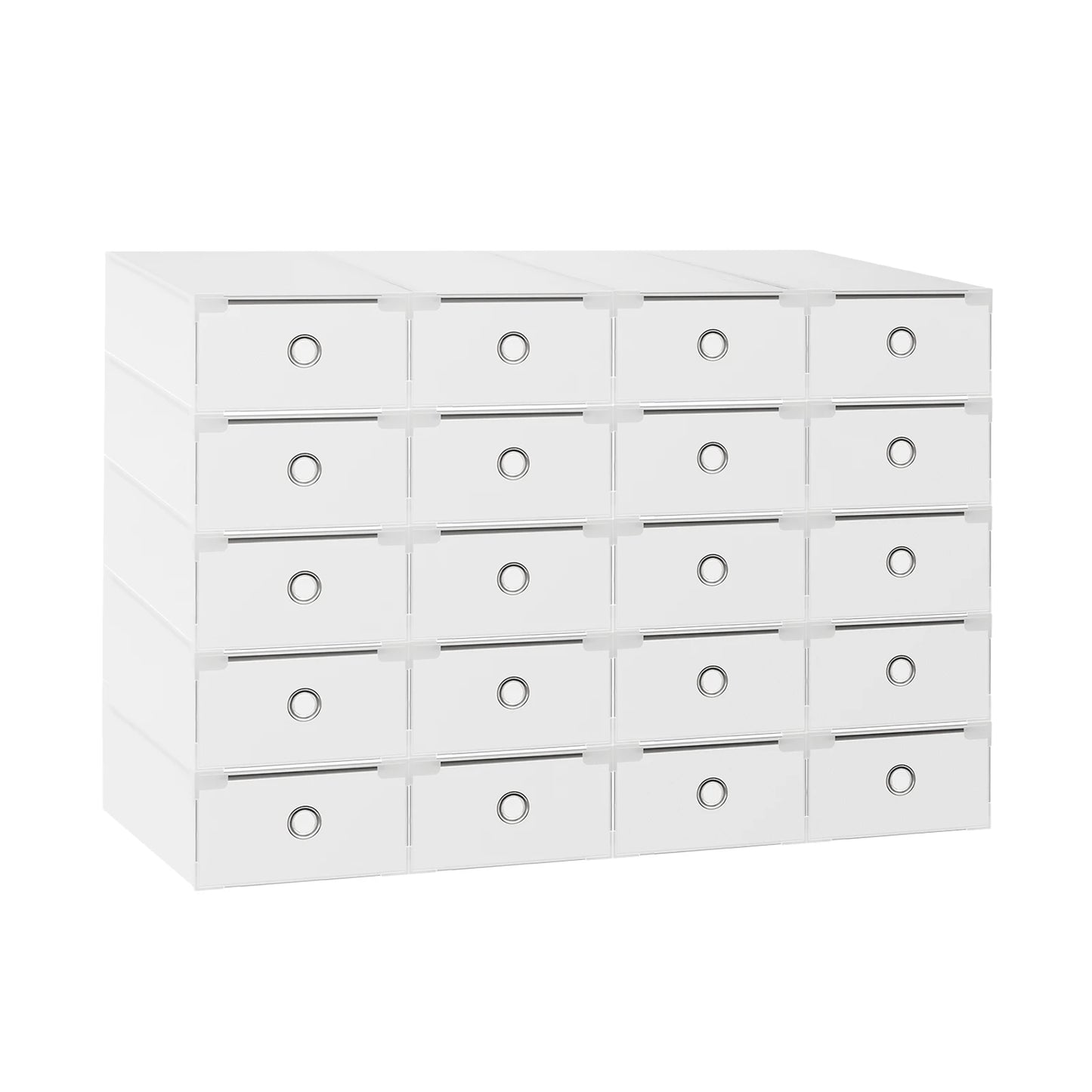 Set of 20 Clear Shoe Boxes