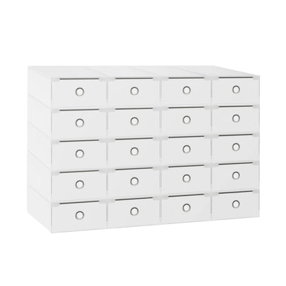 Set of 20 Clear Shoe Boxes