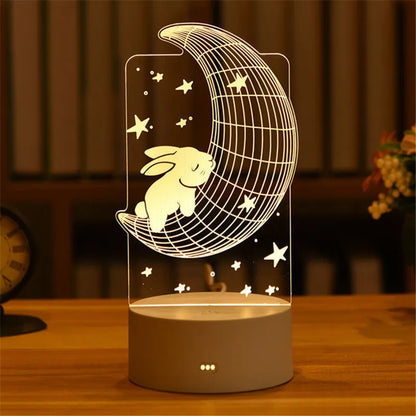3d acrylic usb led night lights