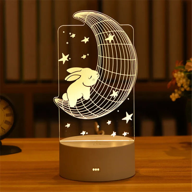 3D Acrylic USB LED Night Lights