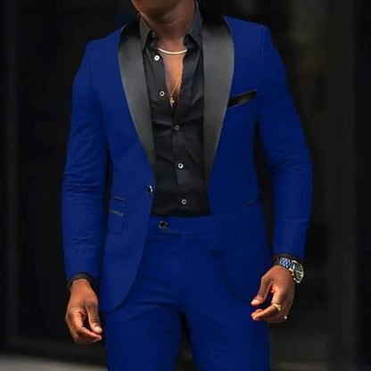 Casual 2 piece men's wedding suits