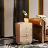 Round Bedside Nightstand Table