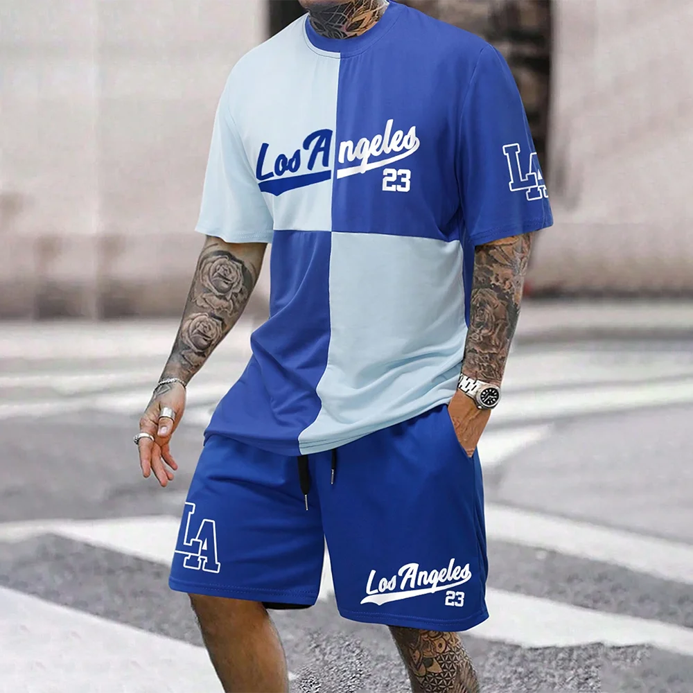 Loose digital print quick drying men's set