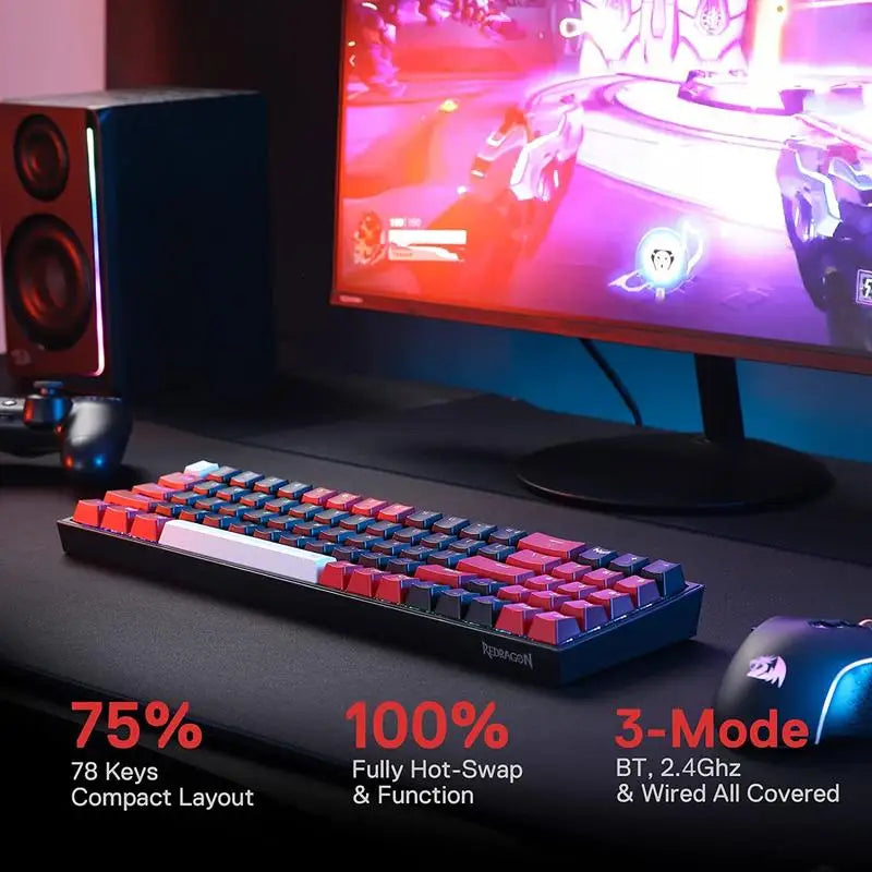 Wireless RGB USB LED Gaming Keyboard