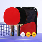 Professional Table Tennis Ping Pong Paddle 2 Rackets & 3 Balls