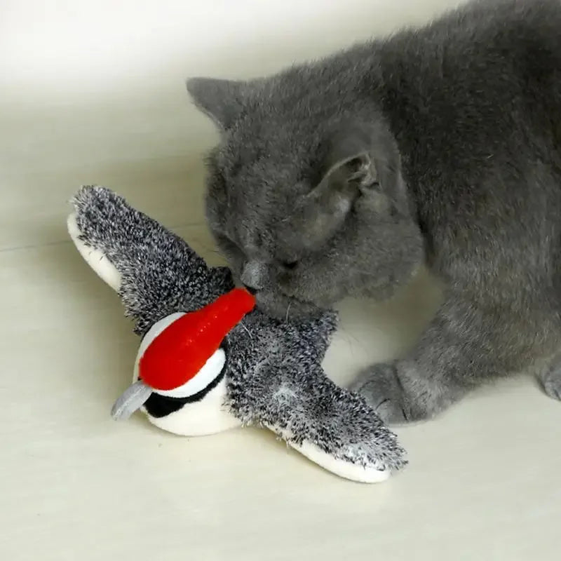 Woodpecker with sound rechargeable cat toy
