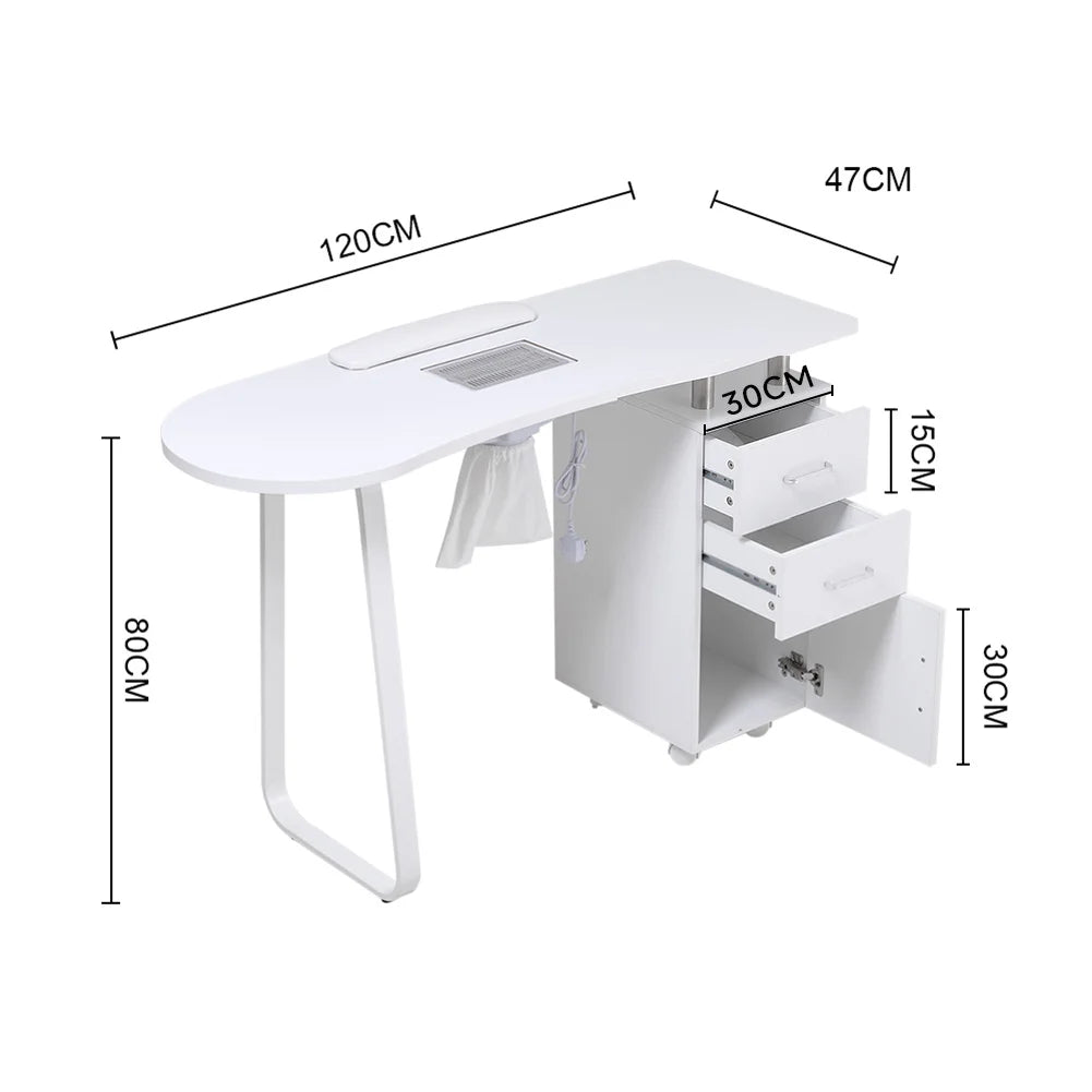 Manicure Table with Dust Collector