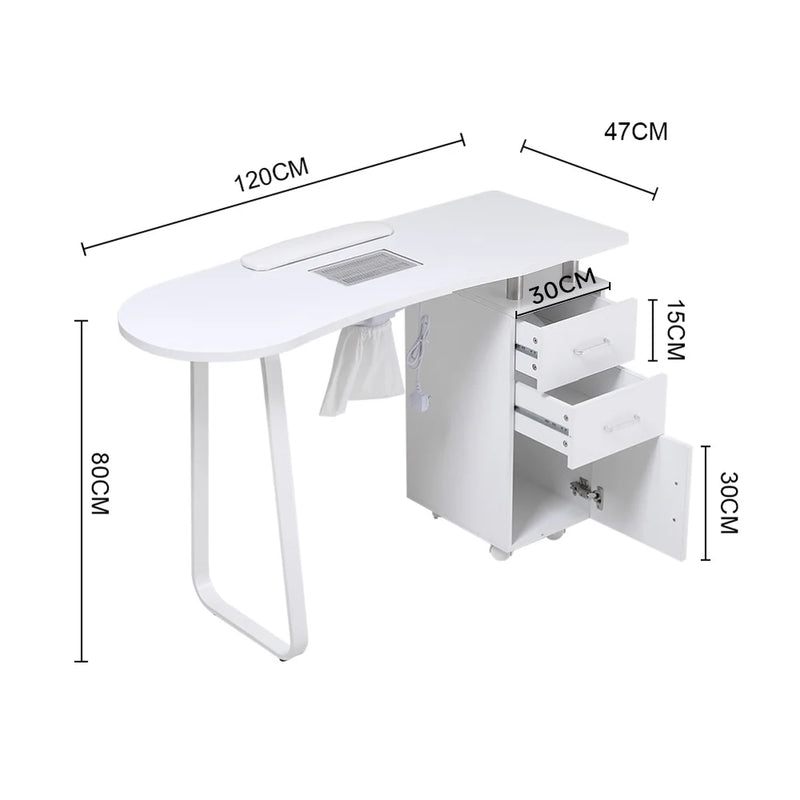 Manicure Table with Dust Collector