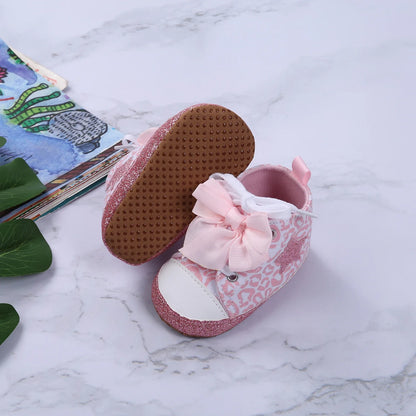 Leopard star printed baby shoes