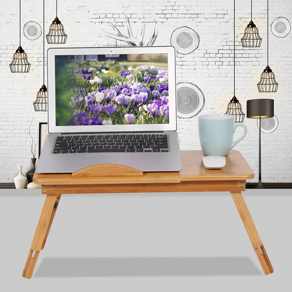 Adjustable Bamboo Laptop Bed Desk