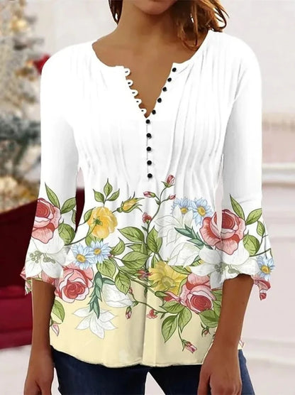 Temperament long sleeves loose elegant shirt