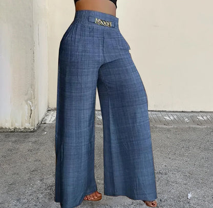 Fashion commute loose wide leg pant