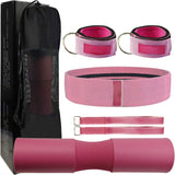 Durable 7 Pack Set of Barbell Hip Thrust and Squat Pad