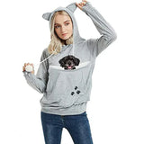 Cute Cat and Dog Printed Hooded Sweater