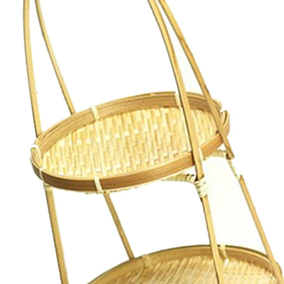 Bamboo weaving wicker baskets dish