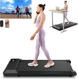 2 In 1 Under Desk Walk 35.5 X 15.5 Inch Run Area Treadmill