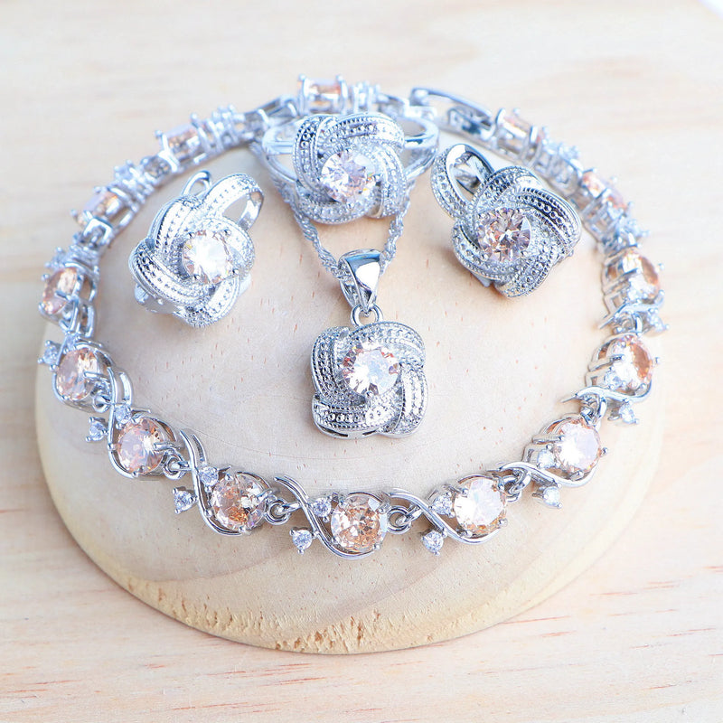 Blue Zirconia Women Jewelry Set