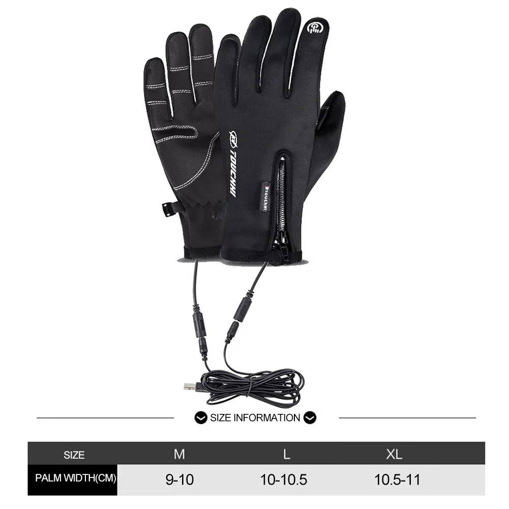 Usb touch screen anti-slip glove for cycling