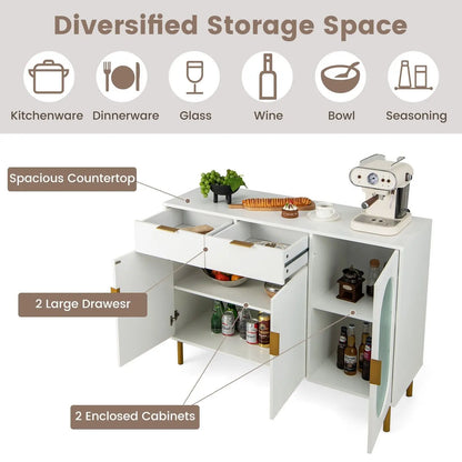 Kitchen storage buffet server cabinet