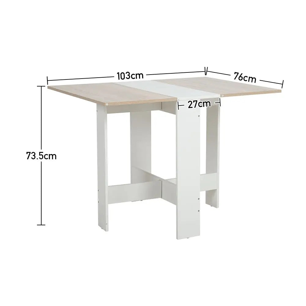 Foldable wooden dining table