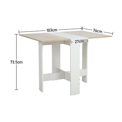 Foldable wooden dining table