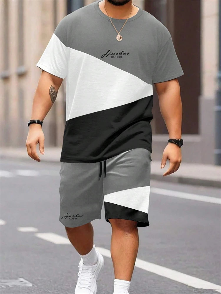 Fashion t-shirt shorts suit