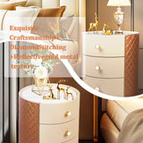 Round Bedside Nightstand Table