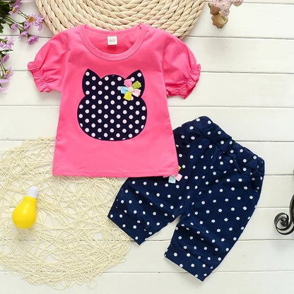 Summer baby girls clothing set