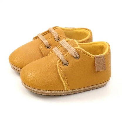 Solid leather non-slip sole baby shoes