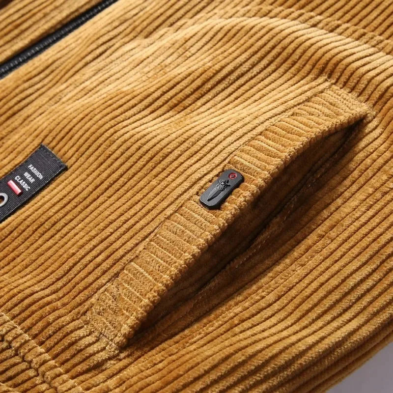 Men's warm winter corduroy jacket