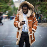 Punk Warm Windproof Leather Coat