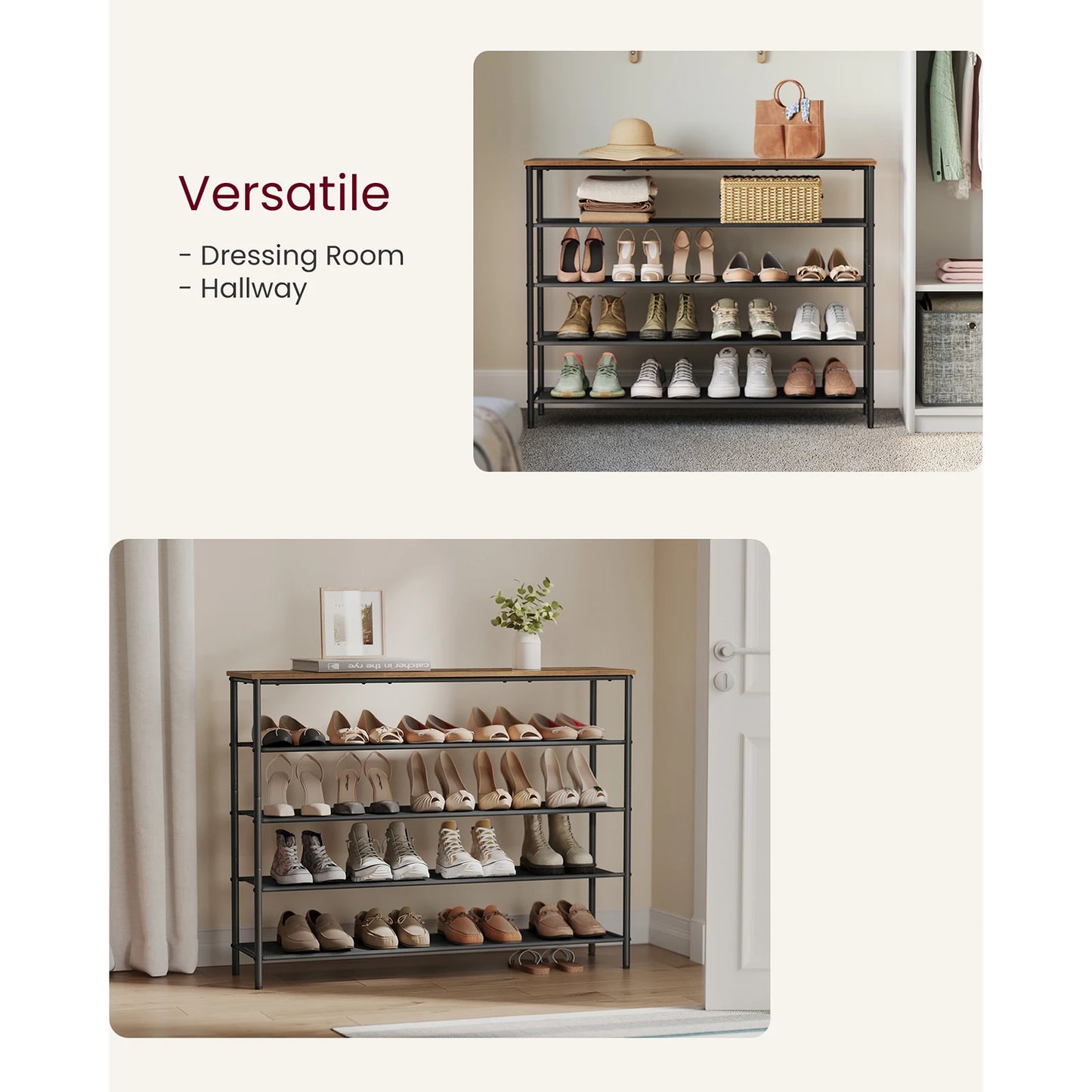 5 Tier Narrow Shoe Storage Organizer