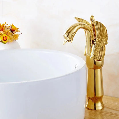 Single lever stream spout hot cold water mixer