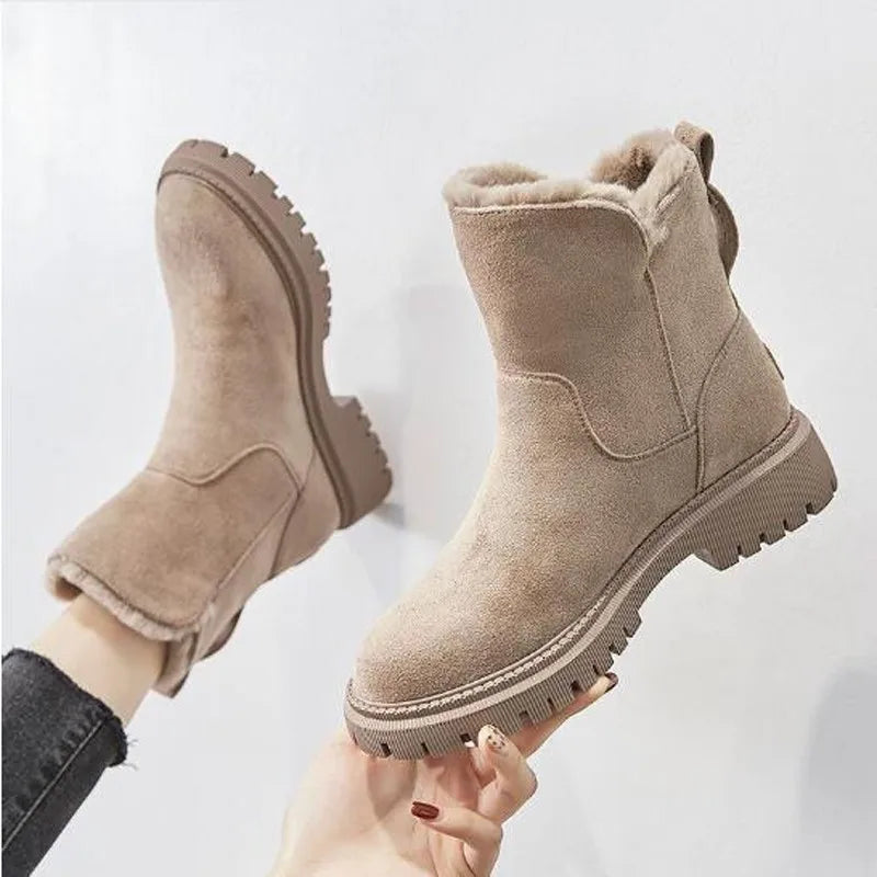 Women's winter fleece warm snow boot