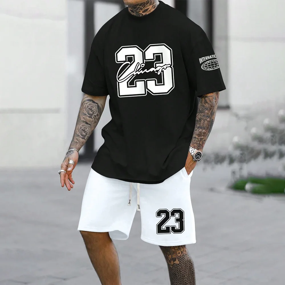 Loose digital print quick drying men's set