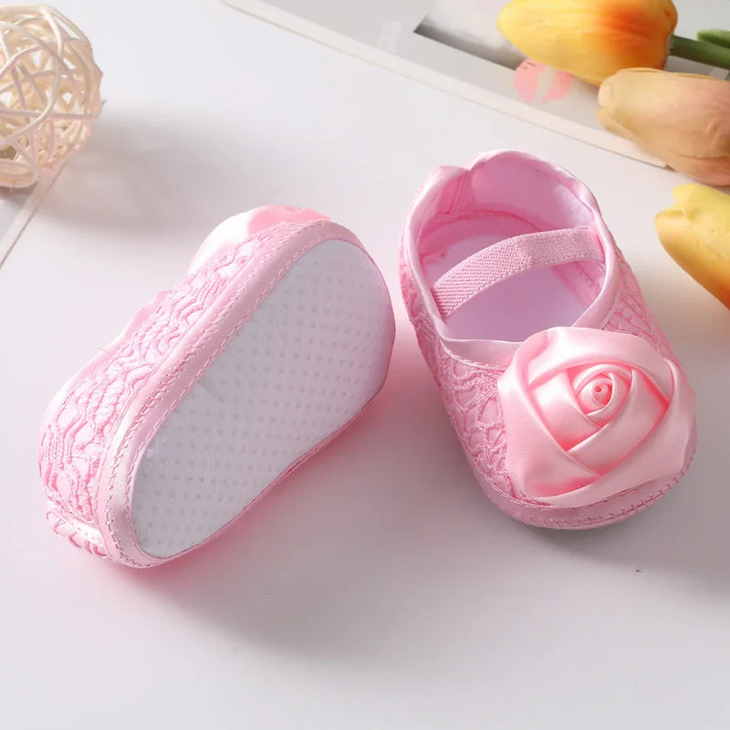 Newborn Baby Girl's Bowknot Lace Shoes