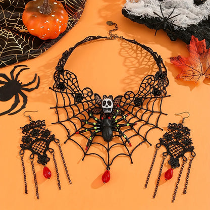 Halloween Party Festival Necklace Earrings Set