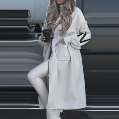 Casual patchwork long coat