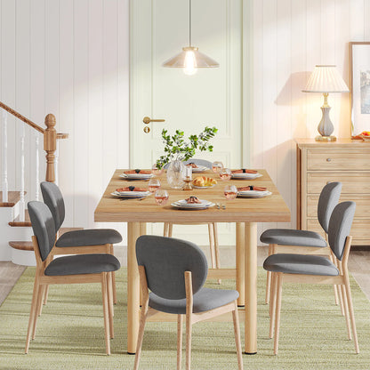 Rectangular dining table with metal legs