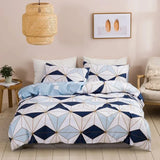 Soft and Comfortable Geometric Print Queen Bedding Set
