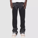 Men's Painting Patch Baggy Stacked Jeans