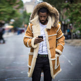 Punk Warm Windproof Leather Coat