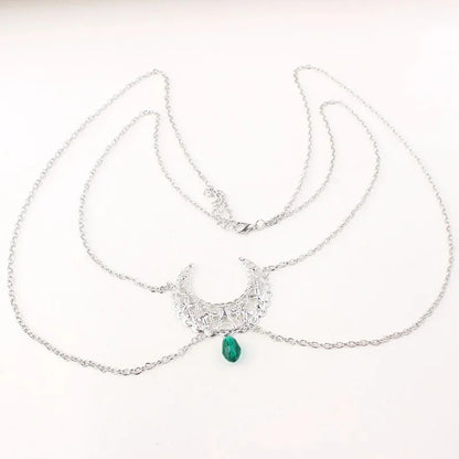 Gothic Hollow Moon Head Chain