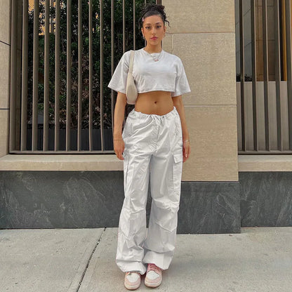 Women's knitted cargo pants